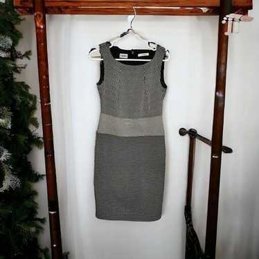 Max Mara Womens Gray Black Sheath Dress Size 40 /… - image 1