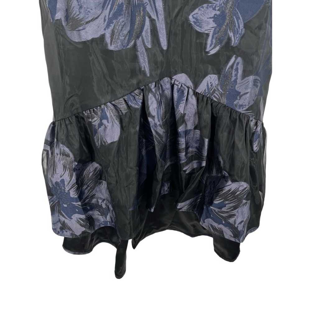 Kay Unger dress Beatrix Floral Organza Midi blue … - image 3