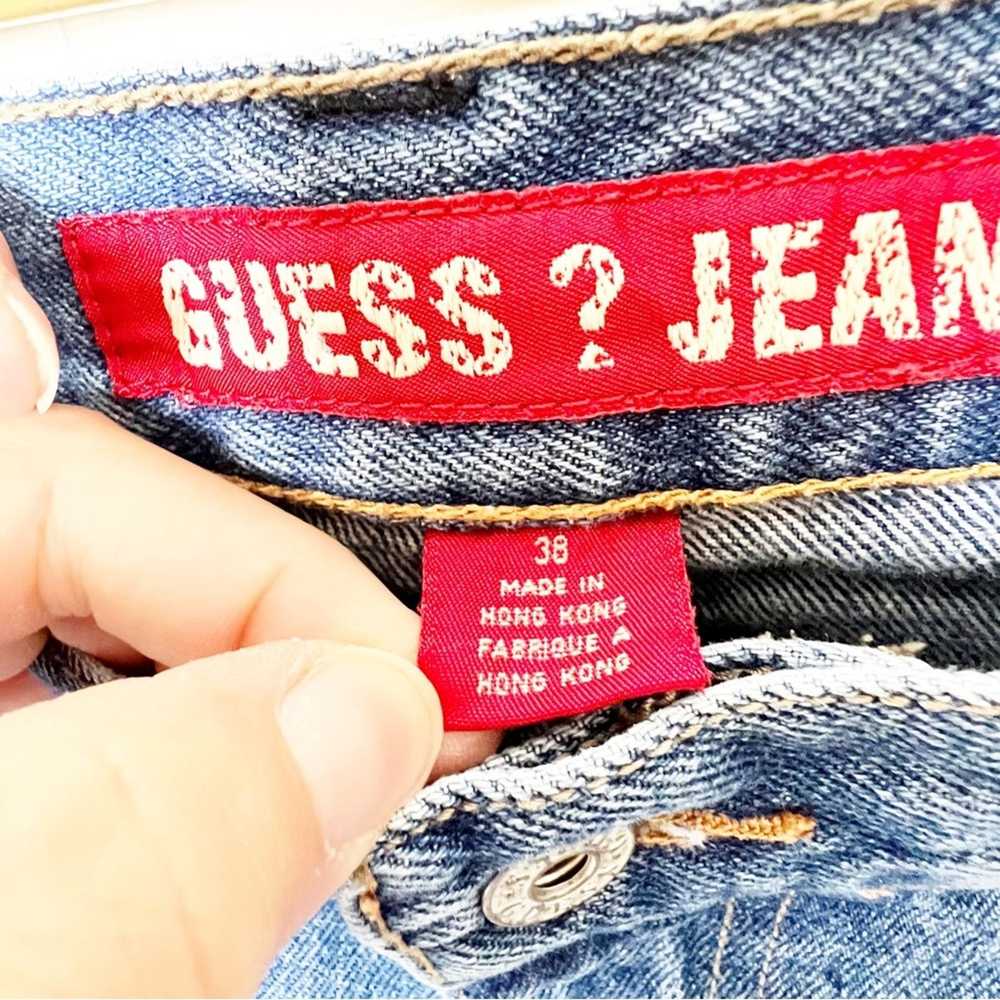 Guess Vintage Guess Distressed Medium Wash Croppe… - image 3