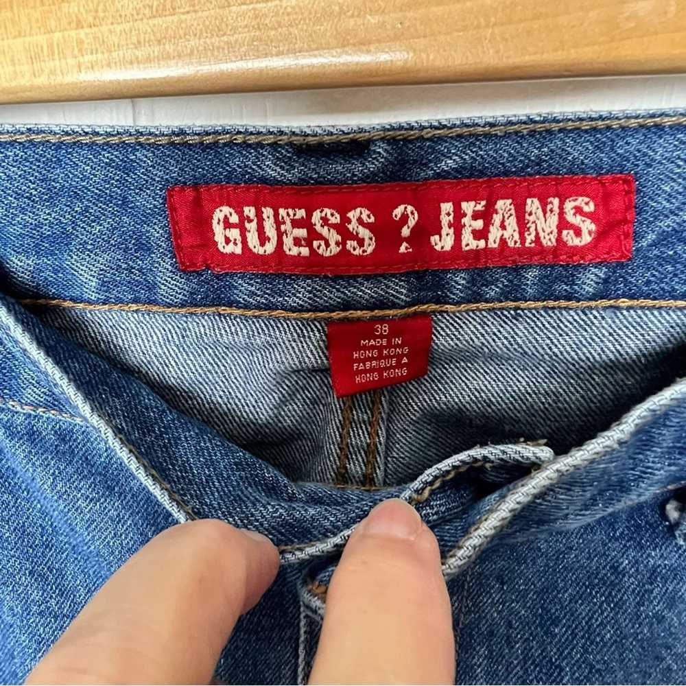 Guess Vintage Guess Distressed Medium Wash Croppe… - image 8