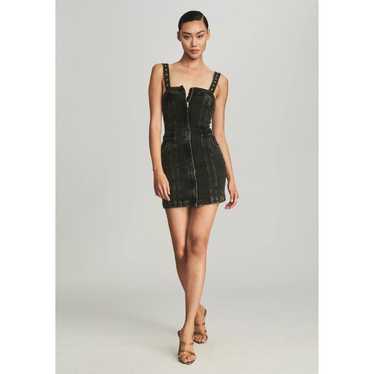 Retrofete Izzy Denim Mini Dress Black Onyx Size M… - image 1