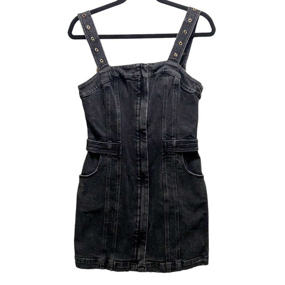 Retrofete Izzy Denim Mini Dress Black Onyx Size M… - image 6