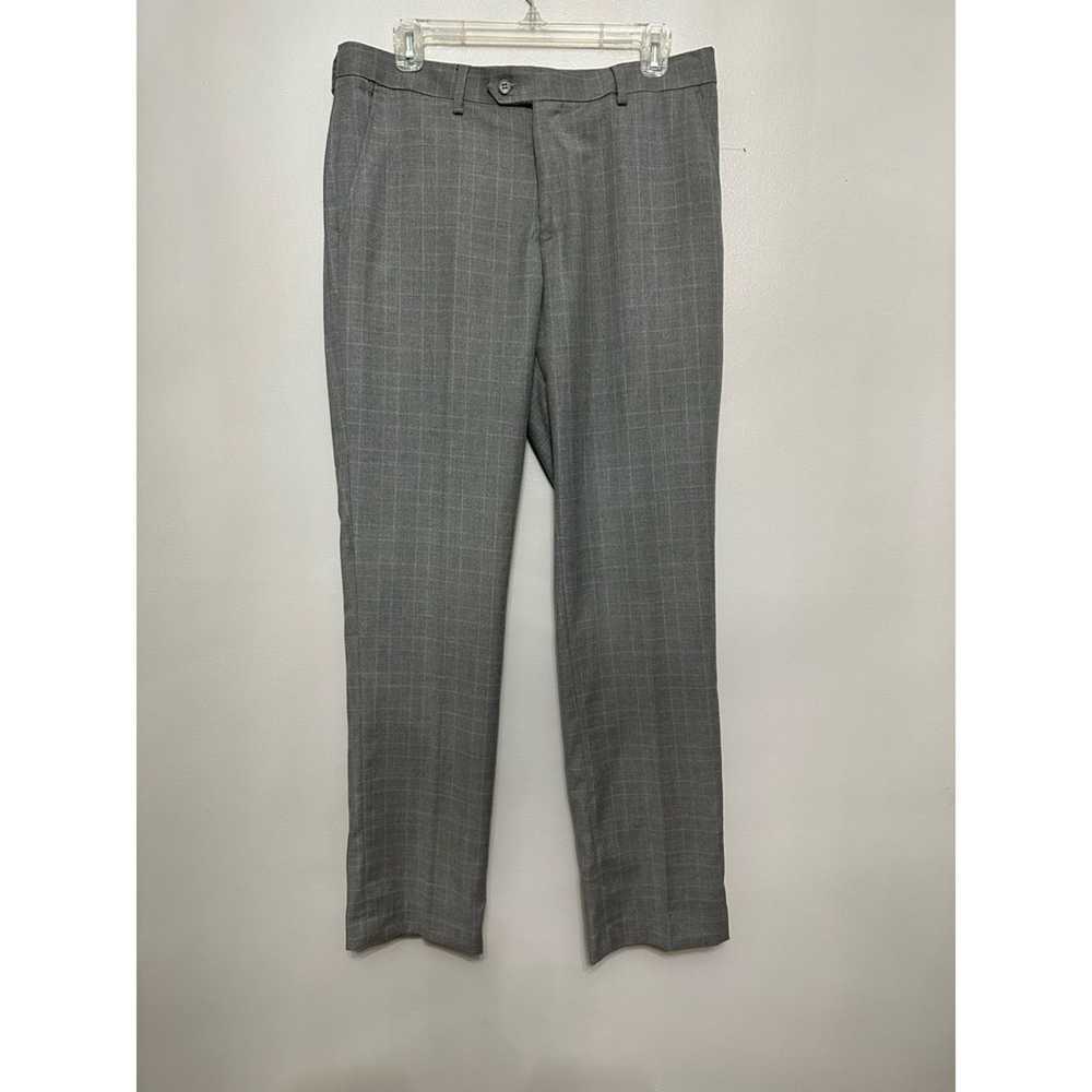 Unlisted ZNT18 Dress Pants Gray Plaid Pockets Fla… - image 1