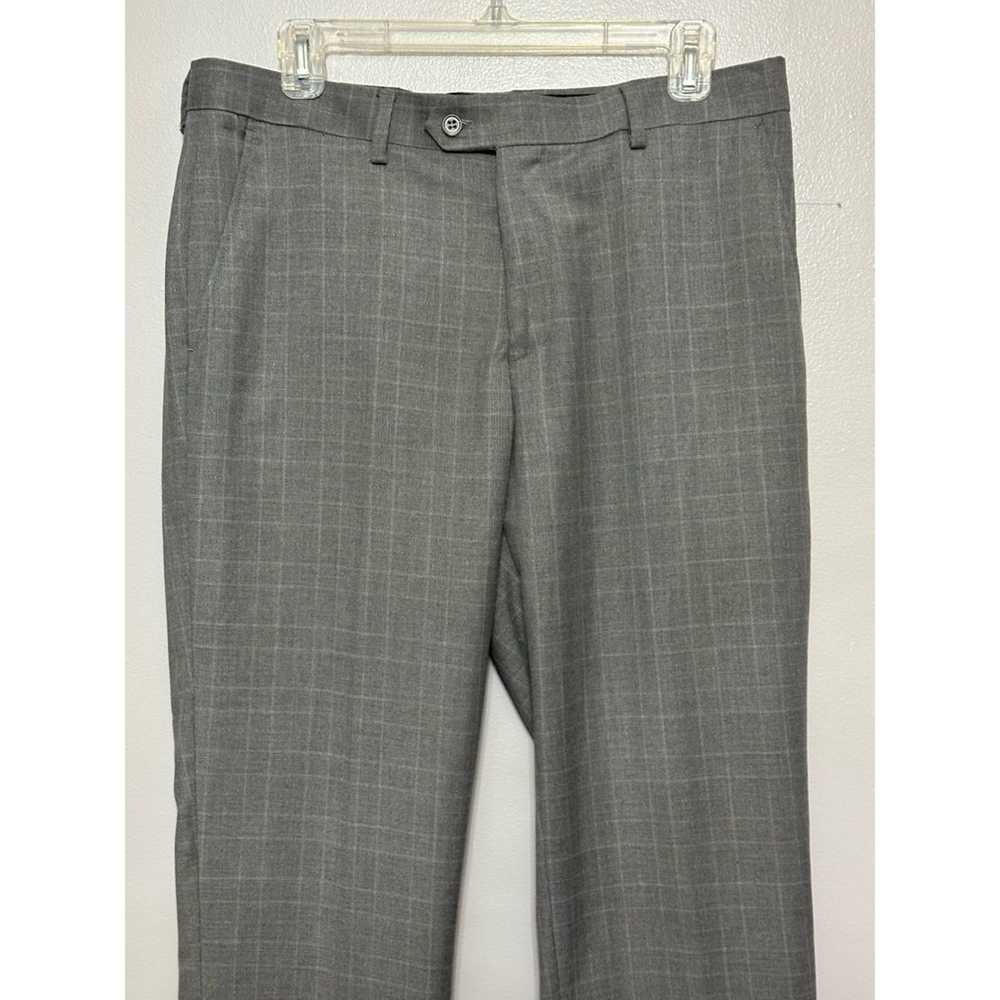 Unlisted ZNT18 Dress Pants Gray Plaid Pockets Fla… - image 2