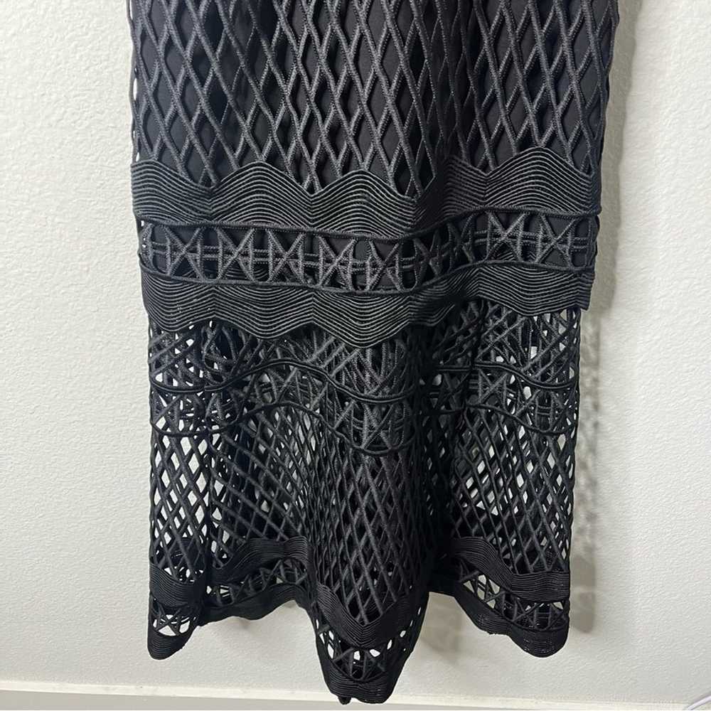 Self Portrait Black Lattice Lace Cutwork Cutout F… - image 8