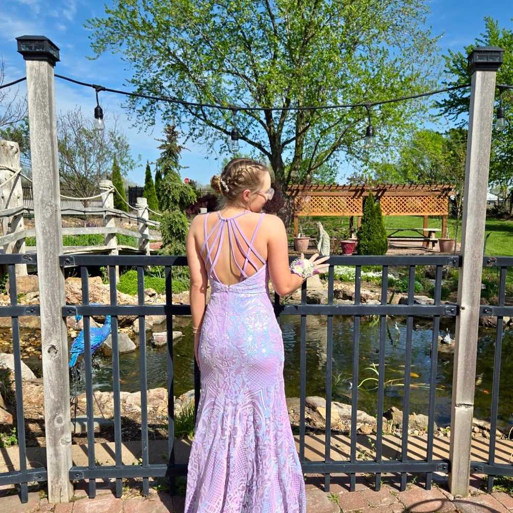 Purple prom dress - image 1