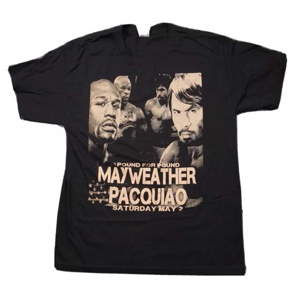 15’ mayweather vs pacquiao Boxing T-shirt Size L - image 1