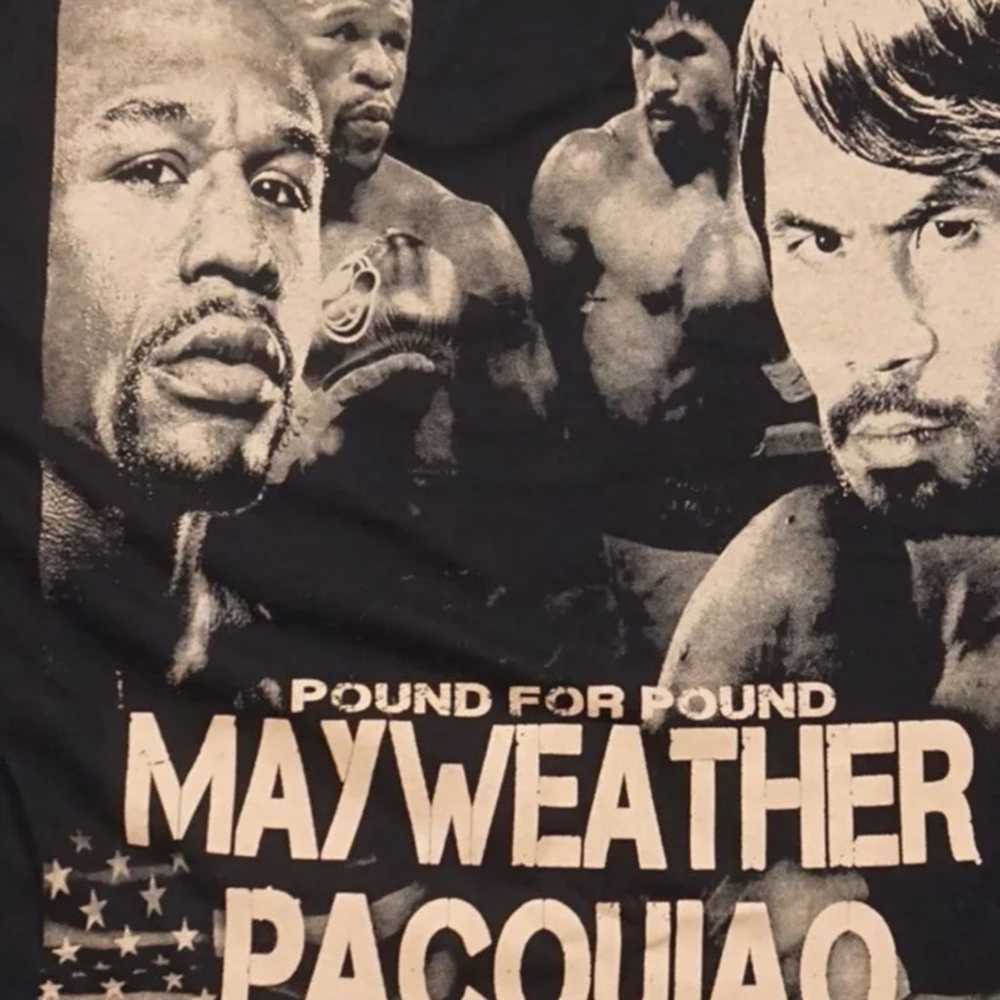 15’ mayweather vs pacquiao Boxing T-shirt Size L - image 2
