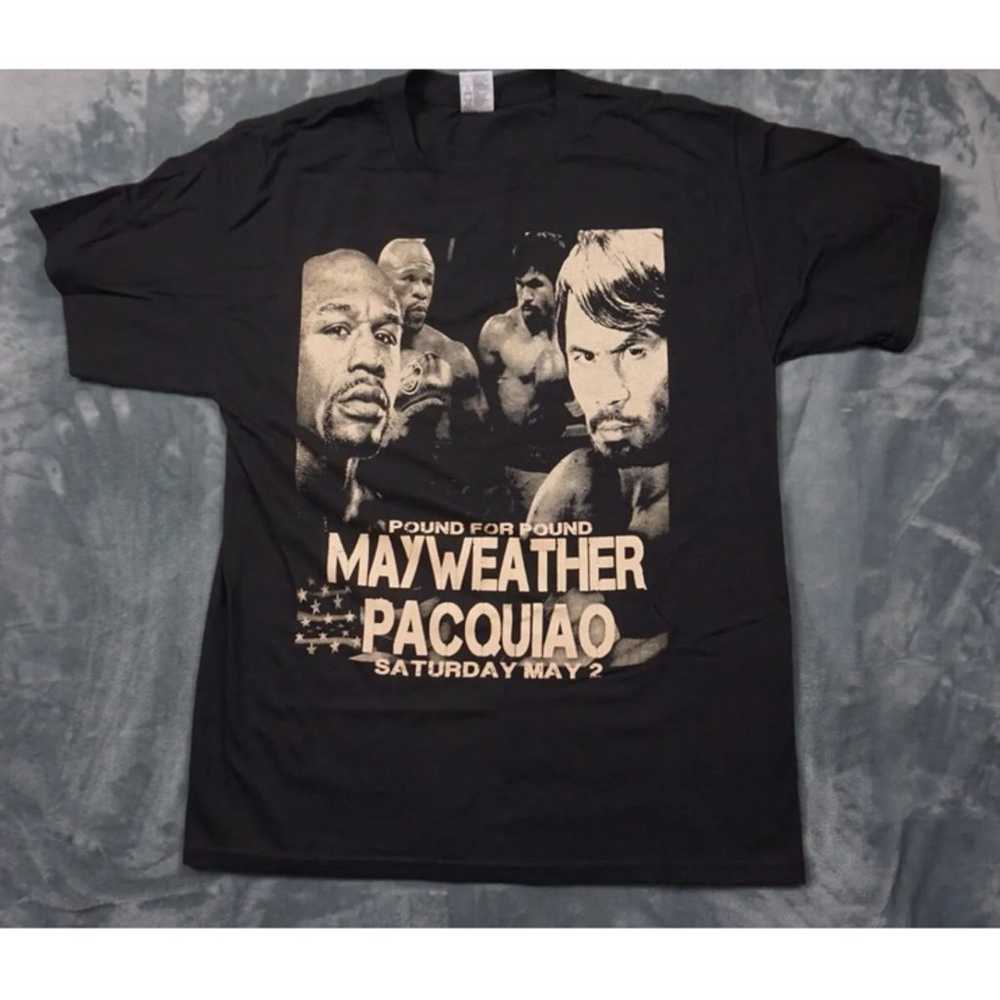 15’ mayweather vs pacquiao Boxing T-shirt Size L - image 3