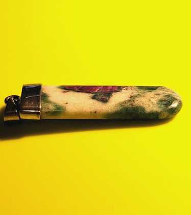 Ruby In Matrix Pendent with Small Round Ruby at T… - image 1