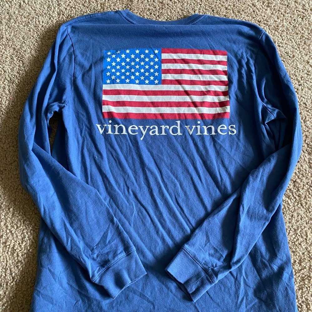 Vineyard vines long sleeve American flag shirt - image 2