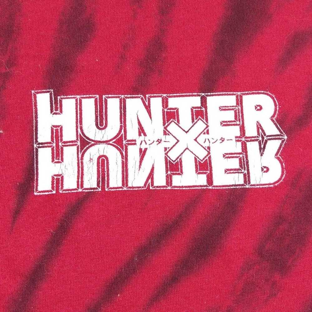 Hunter x Hunter Mens Large T-Shirt Red Manga Tie … - image 3