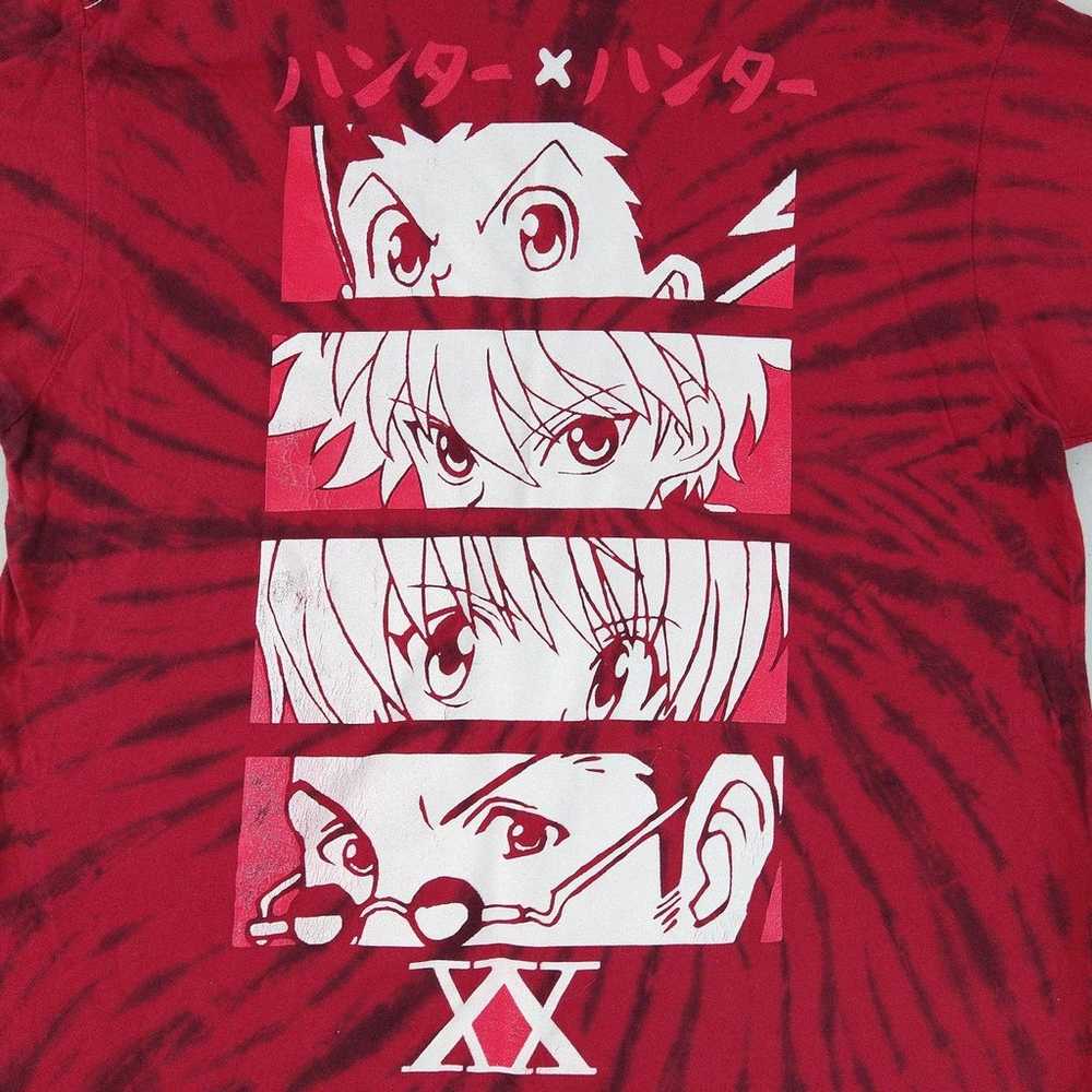 Hunter x Hunter Mens Large T-Shirt Red Manga Tie … - image 4