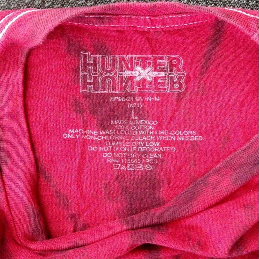 Hunter x Hunter Mens Large T-Shirt Red Manga Tie … - image 5