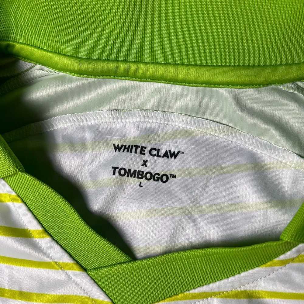White Claw Tombogo Jersey Mens Large Green Collar… - image 3