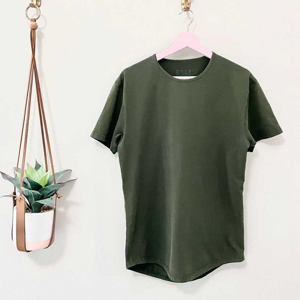 BYLT Drop Cut Olive Green Short Sleeve Tee Size M - image 2