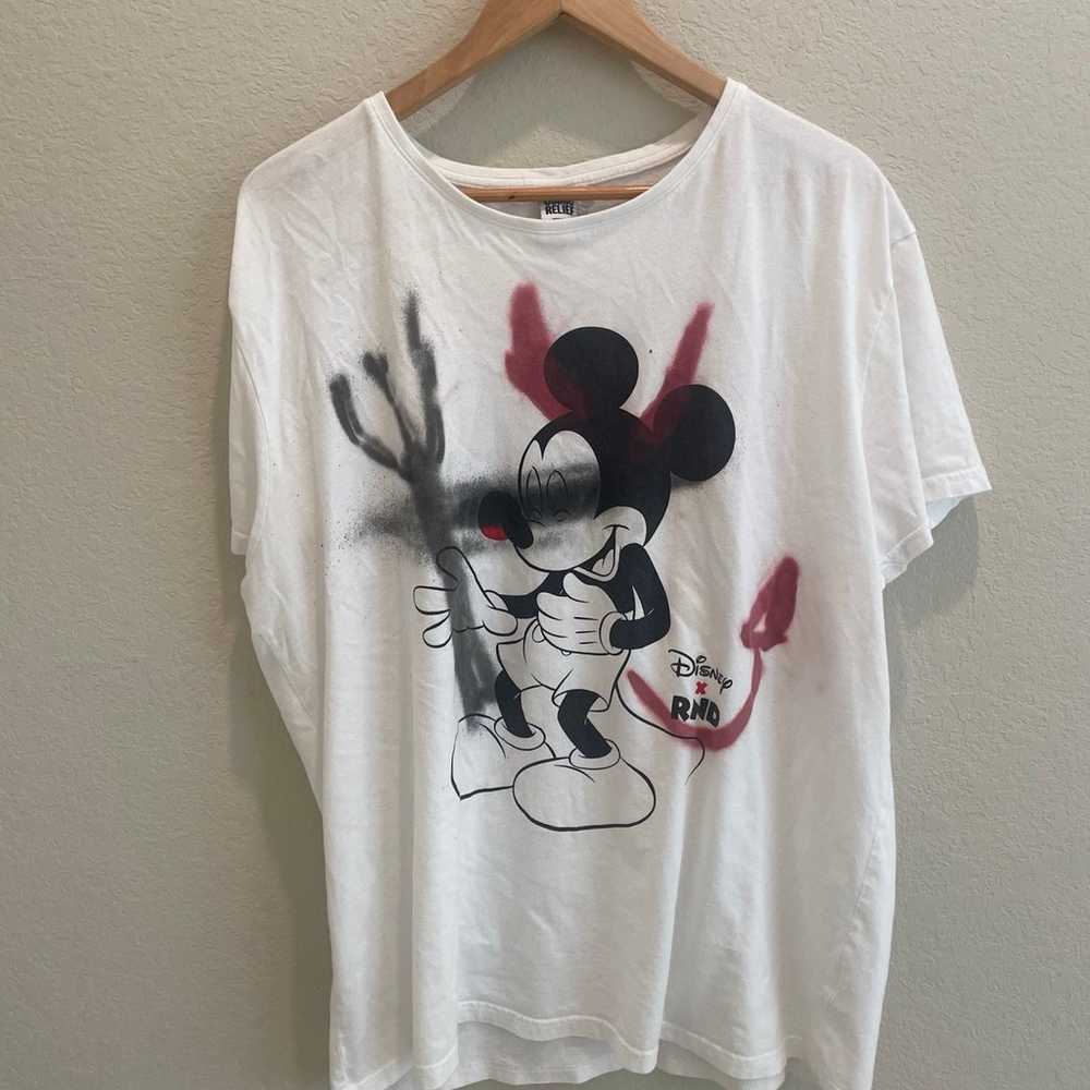 Super sick Mickey Mouse spray painted graphic tee - image 1