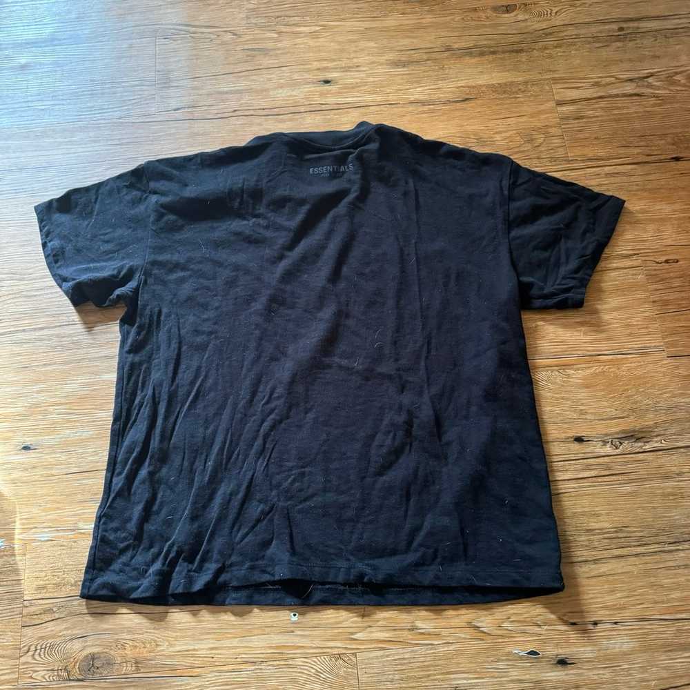 Essential fear of god t-shirt black small - image 3