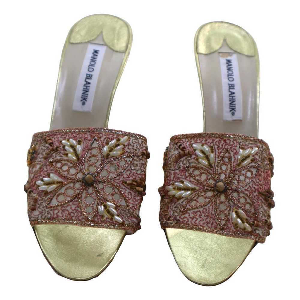 Manolo Blahnik Glitter heels - image 1