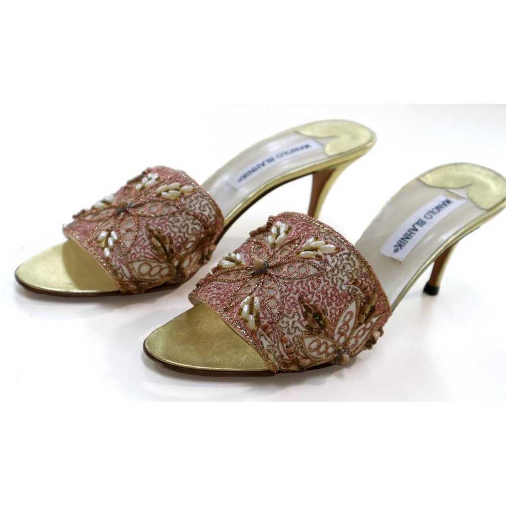 Manolo Blahnik Glitter heels - image 4