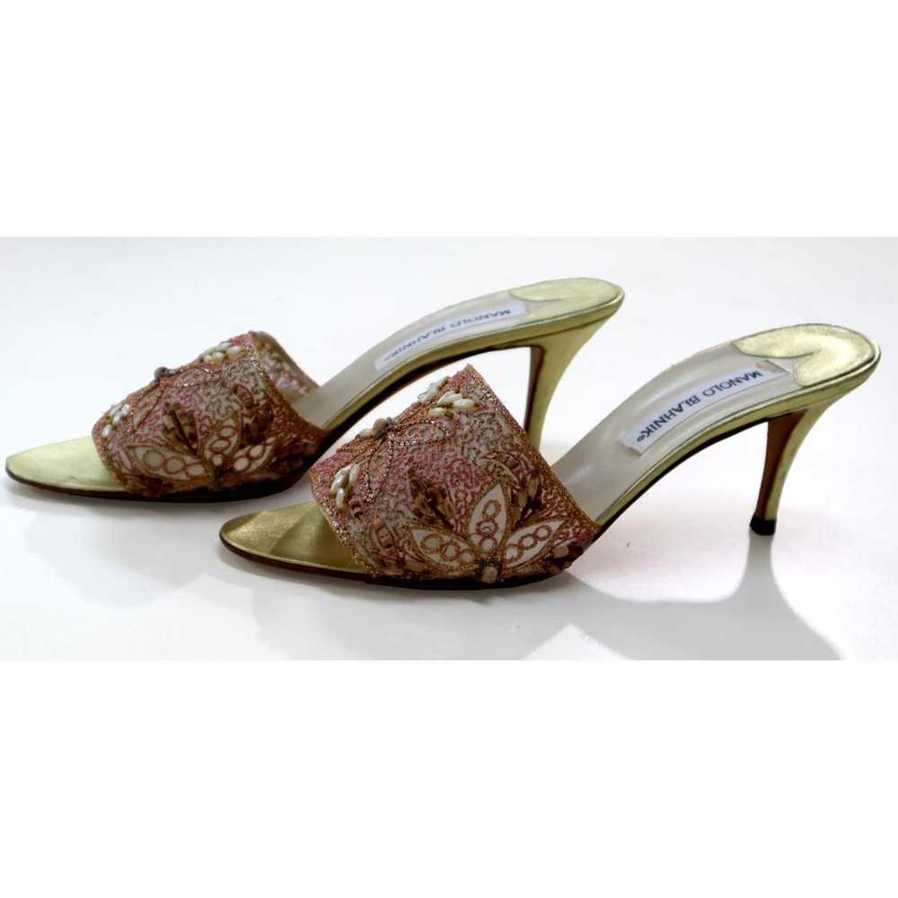 Manolo Blahnik Glitter heels - image 5