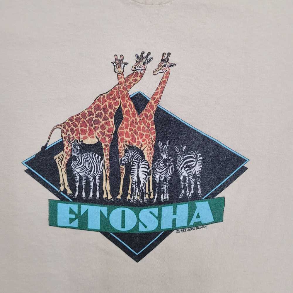 Hanes Vintage 1983 Etosha Park Wildlife Shirt L/X… - image 11