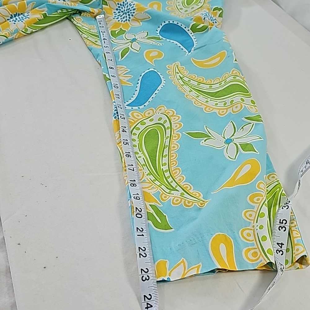 Lilly Pulitzer Women Sz 10 Blue with Sunflower Pa… - image 10