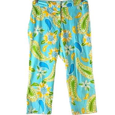 Lilly Pulitzer Women Sz 10 Blue with Sunflower Pa… - image 1