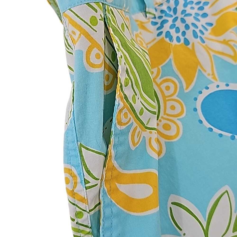 Lilly Pulitzer Women Sz 10 Blue with Sunflower Pa… - image 5