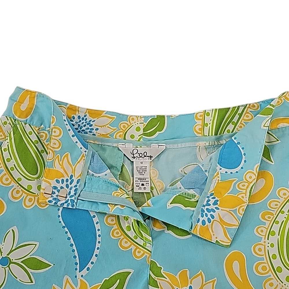 Lilly Pulitzer Women Sz 10 Blue with Sunflower Pa… - image 6