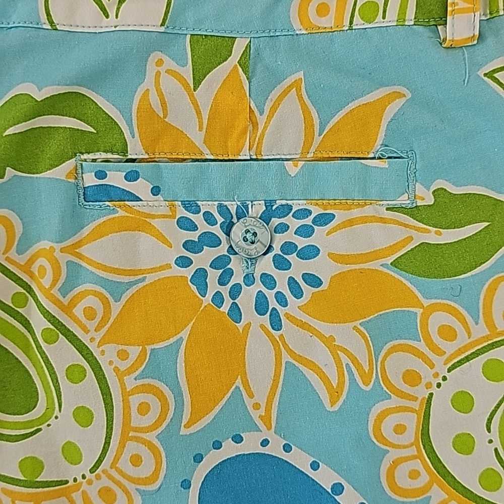 Lilly Pulitzer Women Sz 10 Blue with Sunflower Pa… - image 7