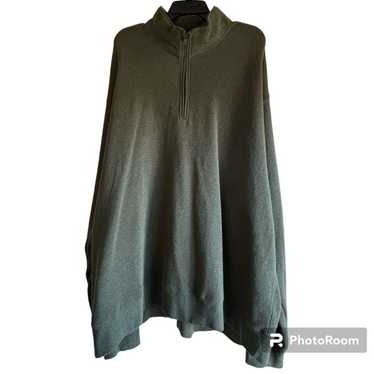 Orvis Orvis Men’s Green Cotton 1/4 Zip Pullover Sw