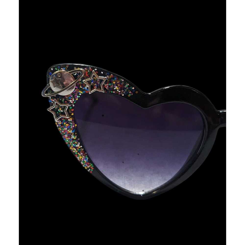 Other Space Glitter Heart Cateye Sunglasses - image 10
