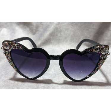 Other Space Glitter Heart Cateye Sunglasses - image 1