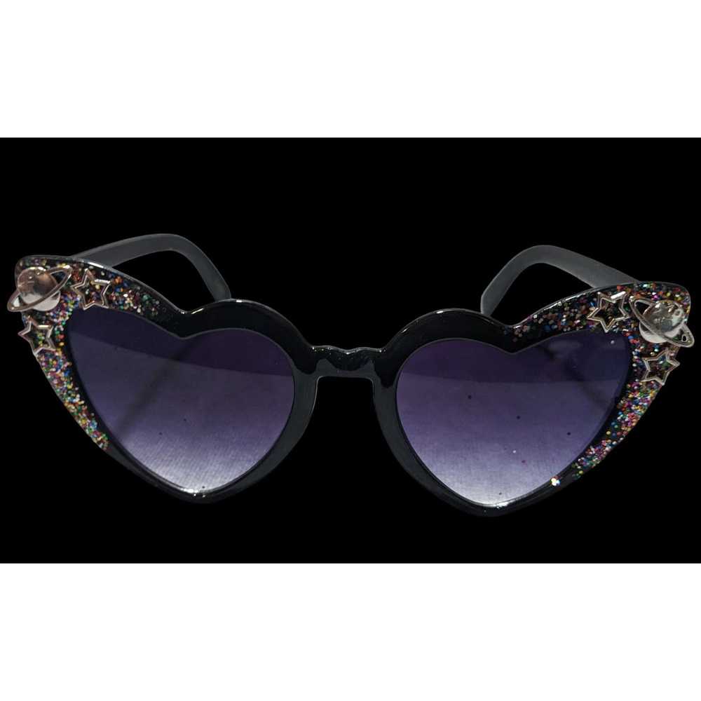 Other Space Glitter Heart Cateye Sunglasses - image 4
