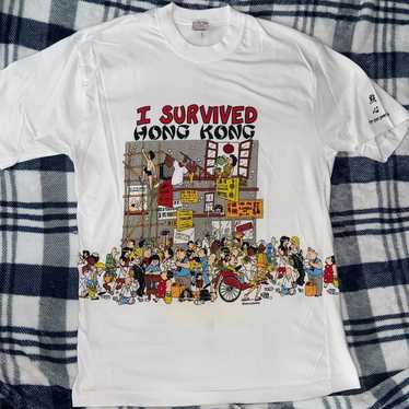 Vintage 1985 dimsumshirt I survived Hong Kong com… - image 1