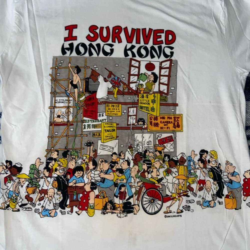 Vintage 1985 dimsumshirt I survived Hong Kong com… - image 2