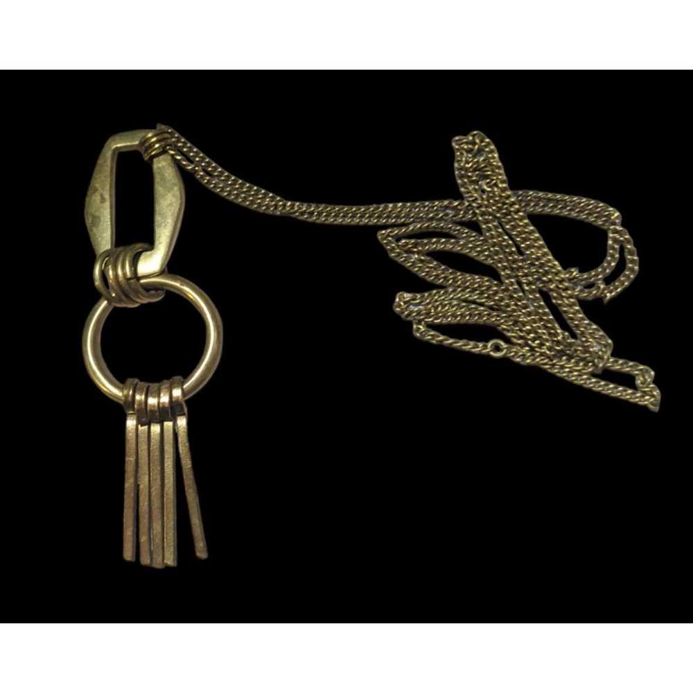 Other Brass Abstract Key Necklace - image 2