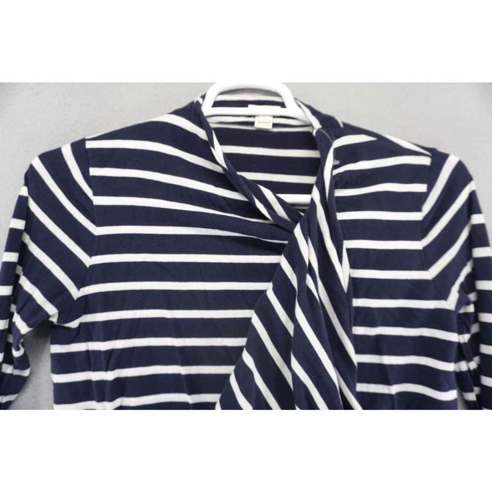 J.Crew J Crew Wrap Top Womens Size Medium Navy Bl… - image 2