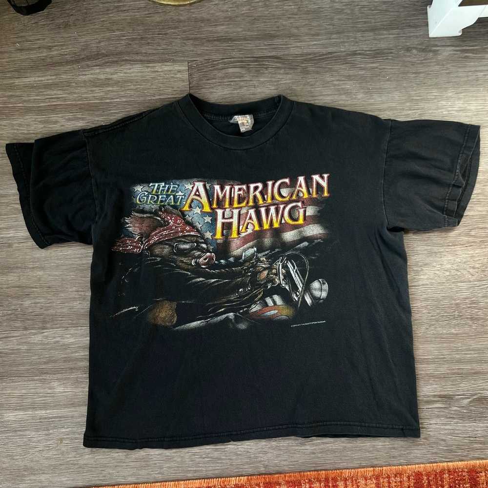 Vintage The Great American Hawg Mens Biker Americ… - image 10