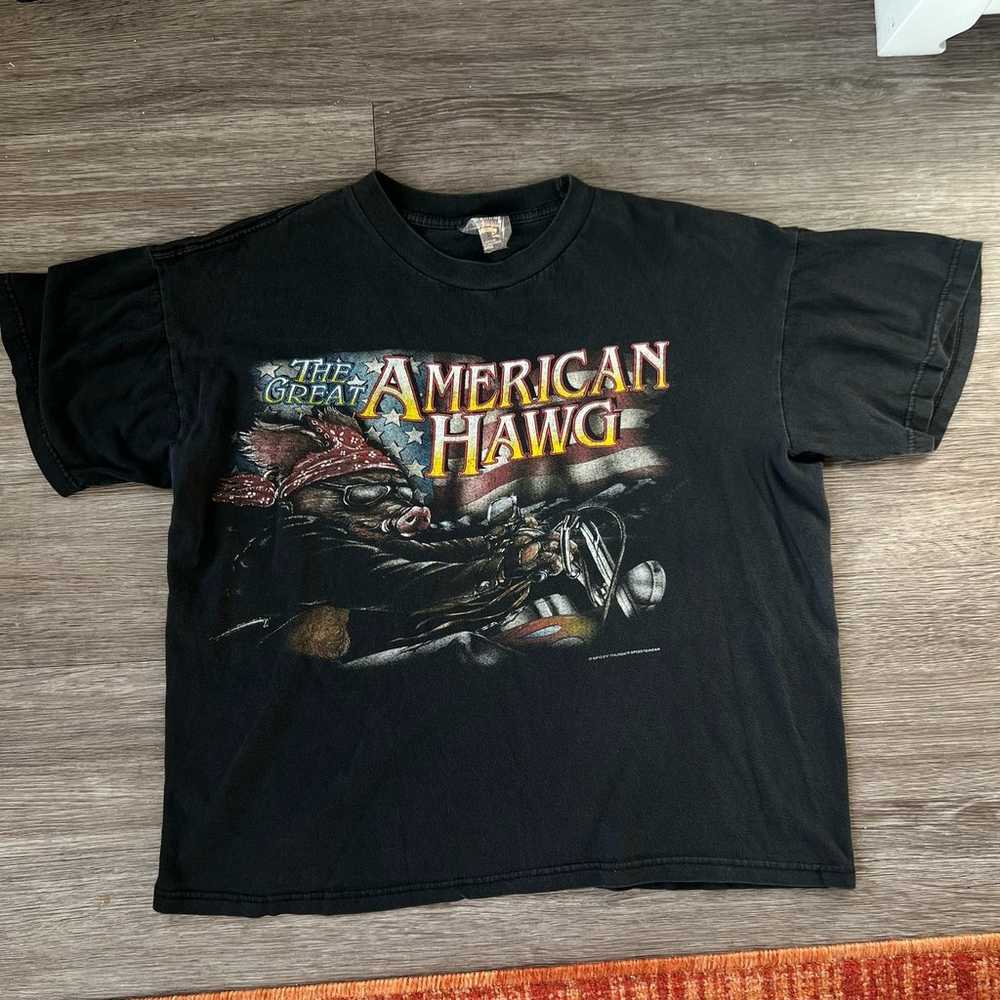 Vintage The Great American Hawg Mens Biker Americ… - image 7