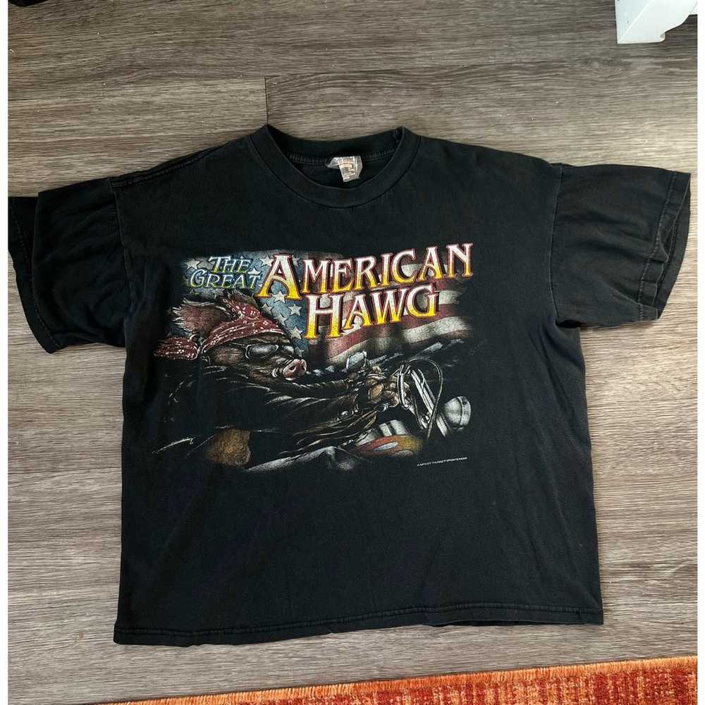 Vintage The Great American Hawg Mens Biker Americ… - image 9