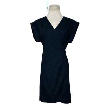 Frame Frame black short sleeves short wrap dress … - image 1