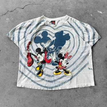 Vintage 90’s Disney Mickey & Minnie Mouse AOP Gra… - image 1