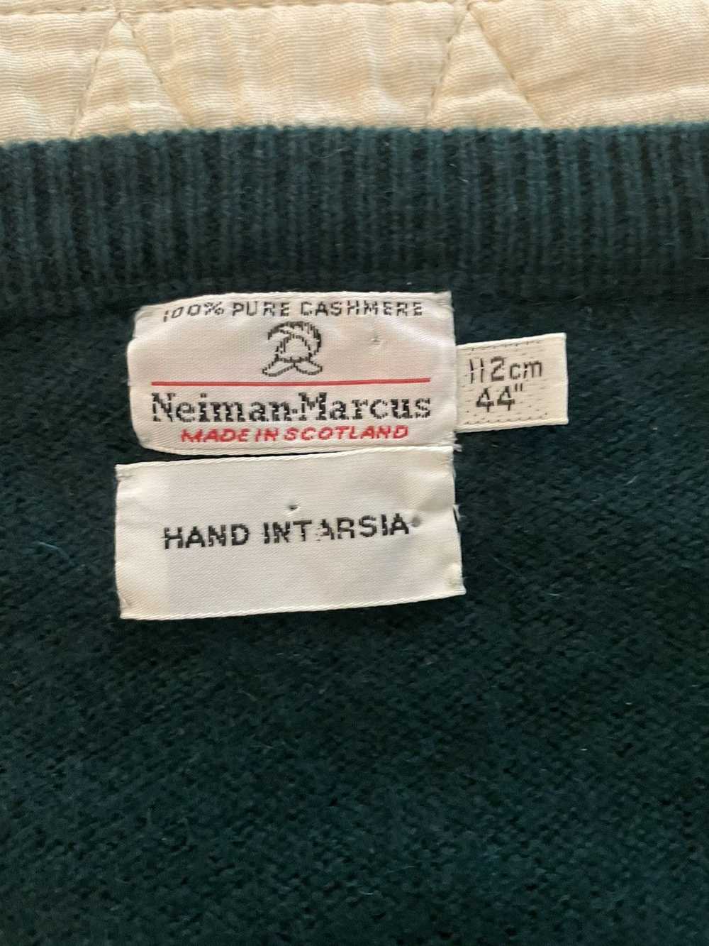 Neiman Marcus × Vintage Hand Intarsia Knit Cashme… - image 3