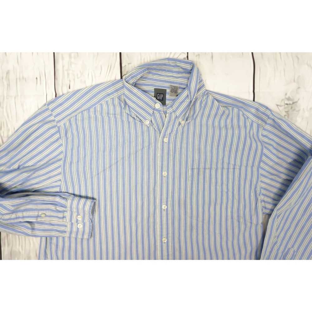 Gap Gap Button Down Shirt Mens L Long Sleeve Blue… - image 1