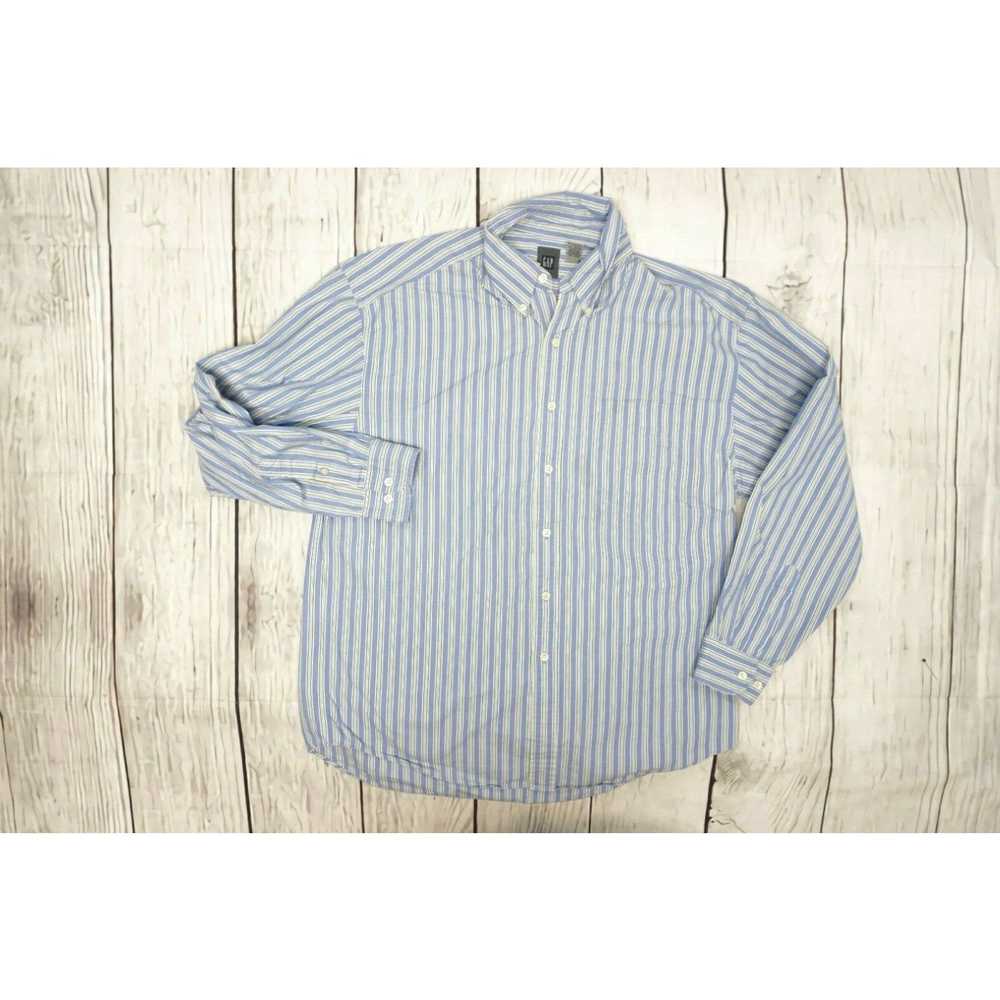 Gap Gap Button Down Shirt Mens L Long Sleeve Blue… - image 2