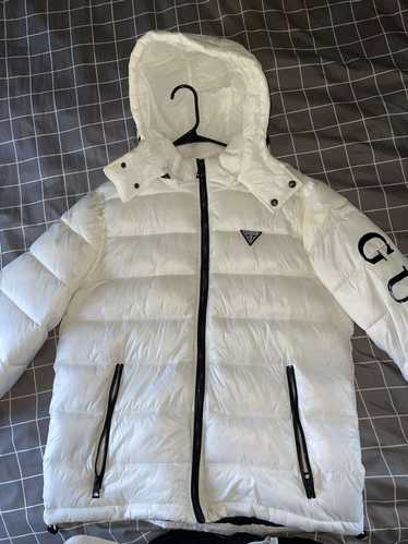 Guess Guess White Hooded Puffer Jacket