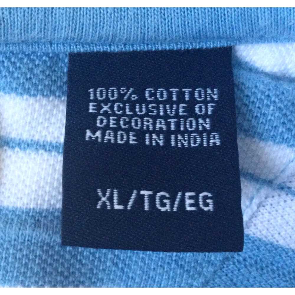 Chaps CHAPS Mens Size XL Blue Striped Cotton Polo… - image 4