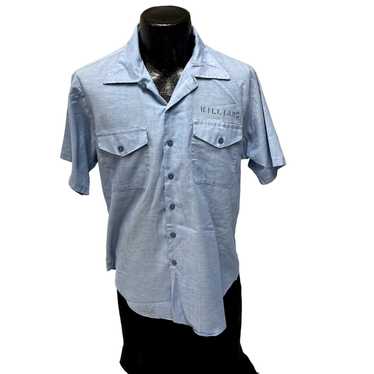 Unkwn 70’s Navshirt Blue CHAMBRAY Work Military ST